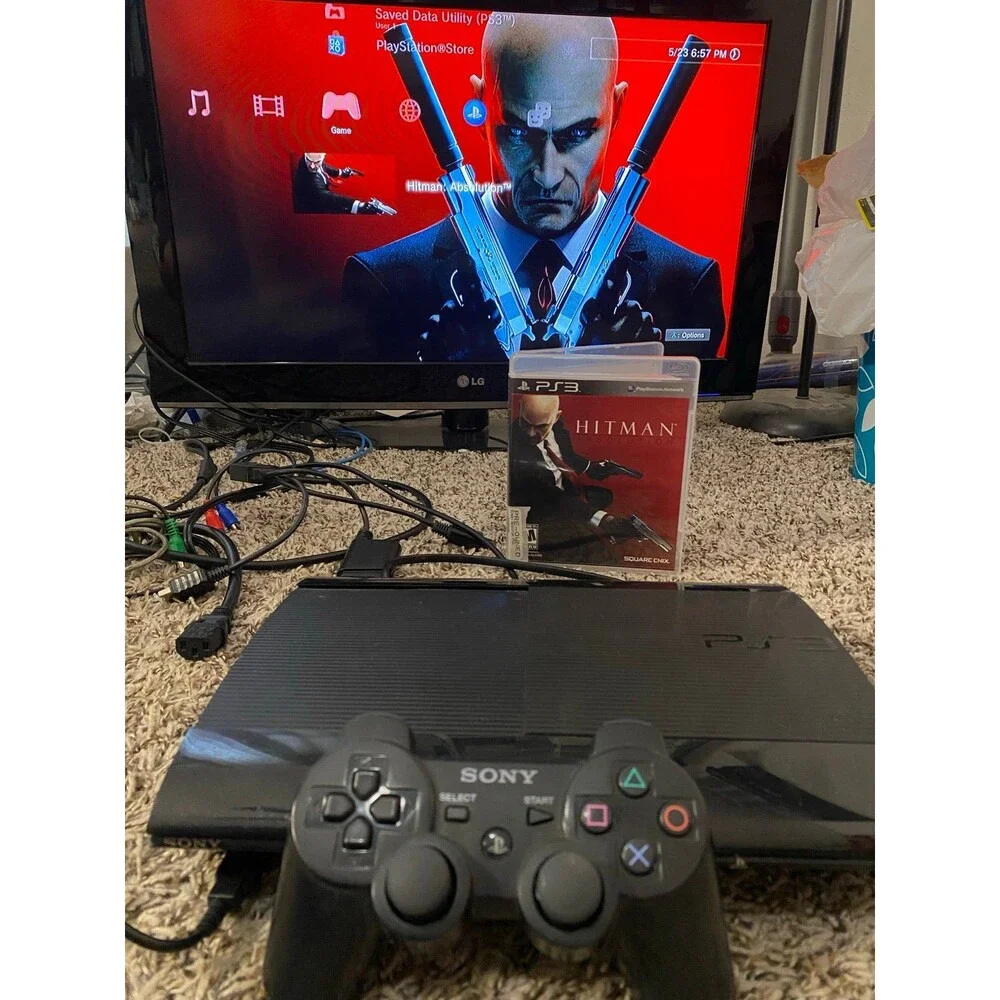Sony PlayStation 3 PS3 Super Slim CECH-4201C TESTED authentic 500GB